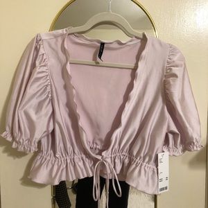 Brand new urban outfitters cropped tie front top